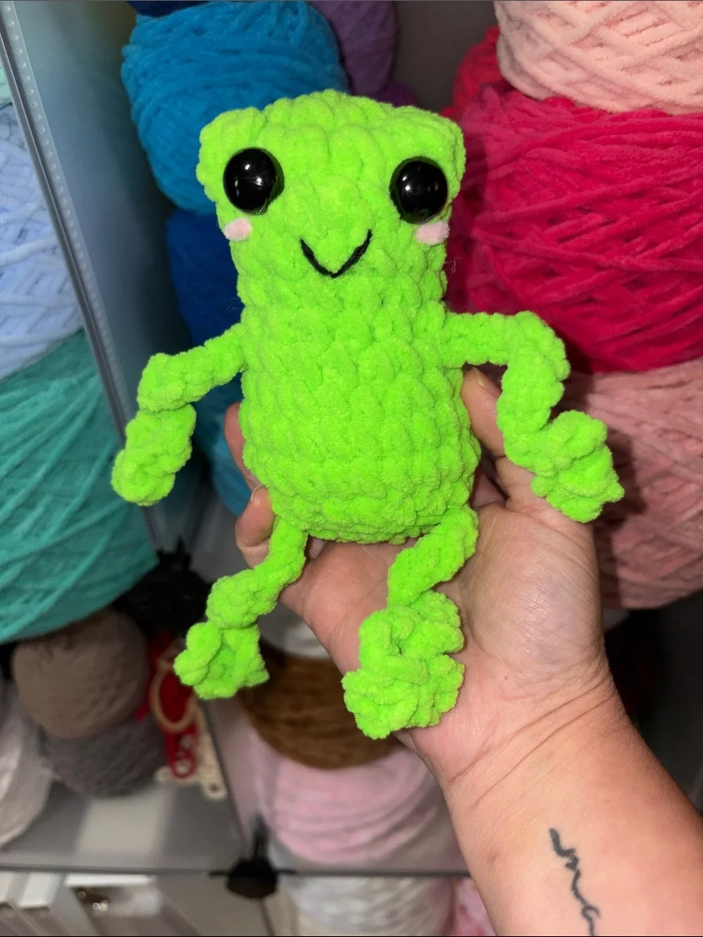 Handmade Crochet Leggy Frog